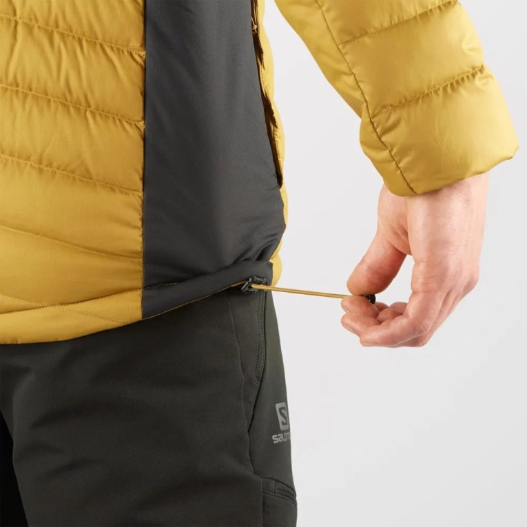 Gold Salomon Essential Xwarm Down Men's Insulated Jackets | IE TL2415